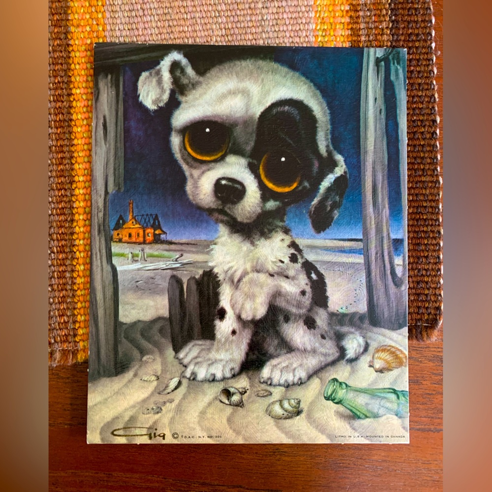 Mid Century Art Print “Pity Puppy” 8 x 10”